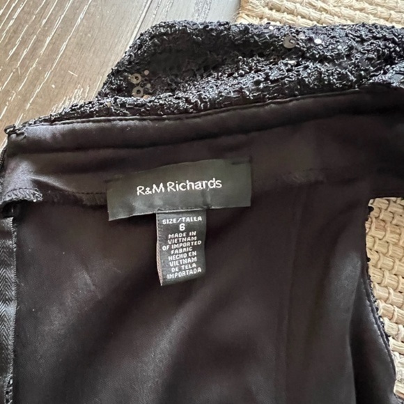 R&M Richards Black Lace Over with Sequins - Picture 4 of 17
